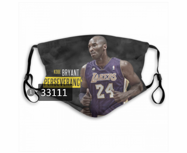 2021 NBA Los Angeles Lakers #24 kobe bryant 33111 Dust mask with filter